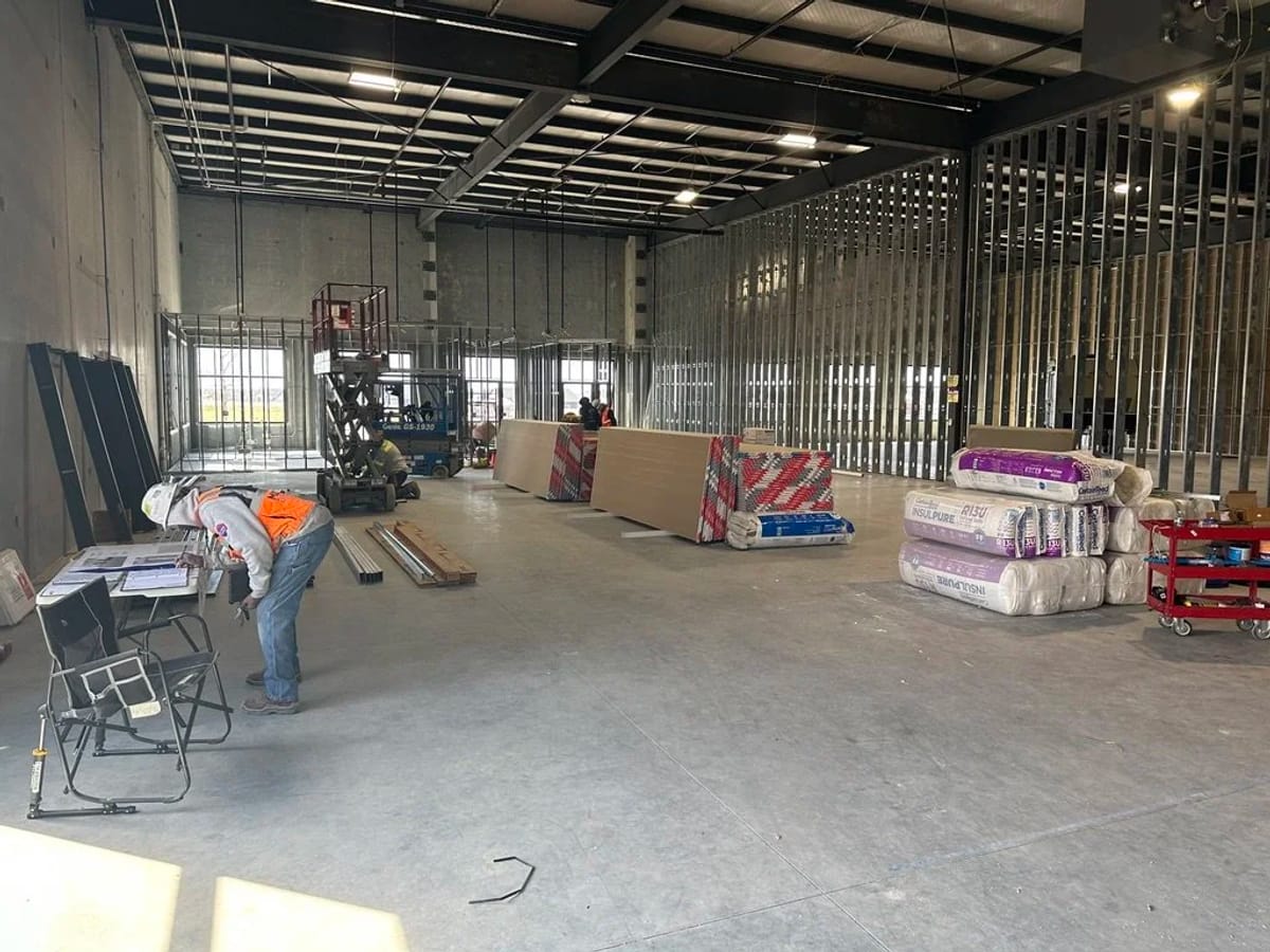 A JAKS Construction commercial building under construction in the Wichita area